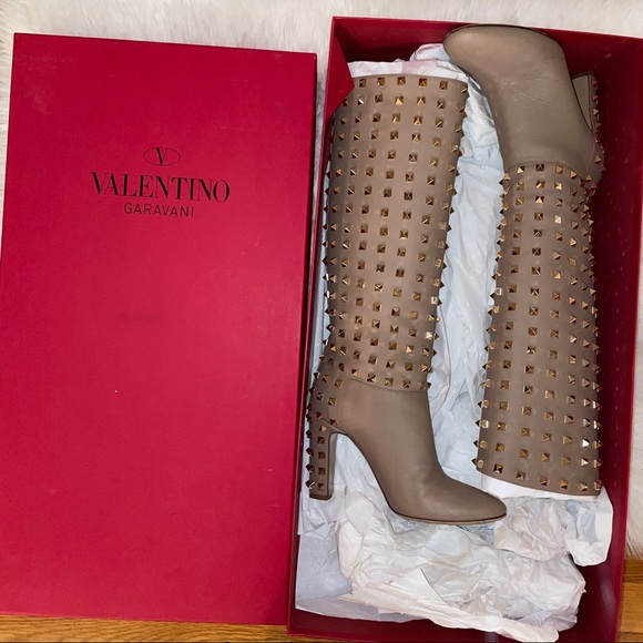 Valentino Shoes - Valentino Rockstud Knee high boots
